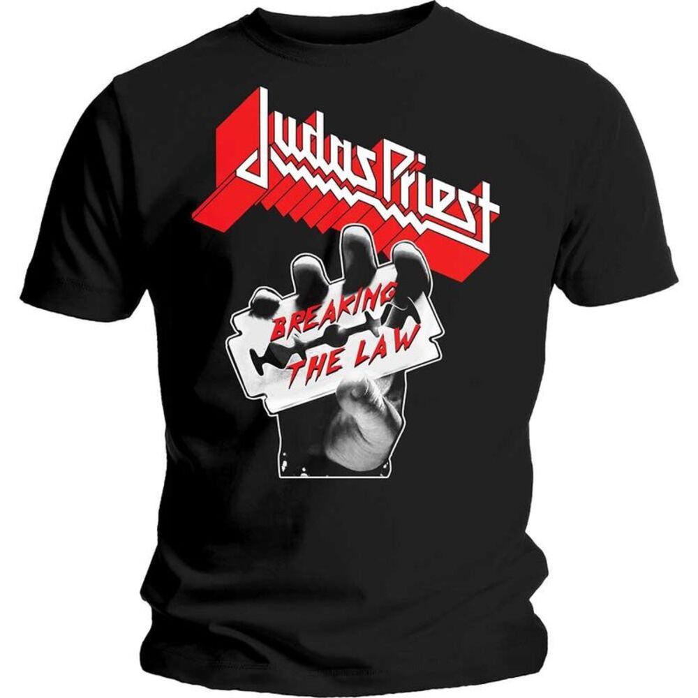 Judas Priest Unisex Adult Breaking The Law Cotton T-Shirt / Black